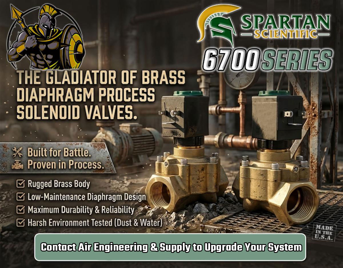 Spartan Scientific 6700 Series brass diaphragm process solenoid valve