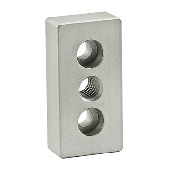 10 Series 3 Hole - Center Tap Base Plate: 1.00" x 2.00" with 3/8-16 Tap (2129)