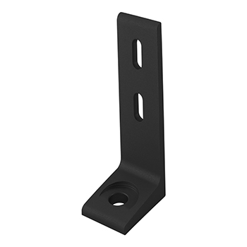 15 Series & Ready Tube 1.5" Slotted Economy Floor Mount Base Plate (2413-BLACK)