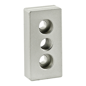 25 Series 3 Hole - Center Tap Base Plate - 25mm x 50mm with M10 Tap (25-2137)