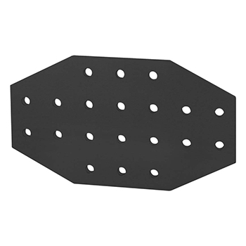 10 Series 20 Hole - Cross Flat Plate (4023-BLACK)