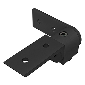 15 Series 0 Degree Standard Structural Pivot Assembly with Straight and "L" Arm (4357-BLACK)