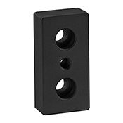 10 Series 3 Hole - Center Tap Base Plate: 1.00 in x 2.00 in with 1/4-20 Tap (2128-BLACK)