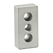 10 Series 3 Hole - Center Tap Base Plate: 1.00 in x 2.00 in with 3/8-16 Tap (2129)