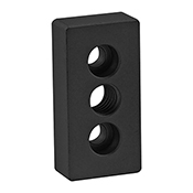 10 Series 3 Hole - Center Tap Base Plate: 1.00 in x 2.00 in with 7/16-14 Tap (2137-BLACK)