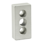 10 Series 3 Hole - Center Tap Base Plate: 1.00 in x 2.00 in with 1/2-13 Tap (2361)