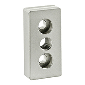 25 Series 3 Hole - Center Tap Base Plate - 25 mm x 50 mm with M10 Tap (25-2137)