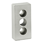 25 Series 3 Hole - Center Tap Base Plate - 25 mm x 50 mm with M12 Tap (25-2361)