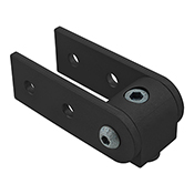 25 Series 90 Degree Standard Structural Pivot Assembly with Dual Straight Arms (25-4198-BLACK)