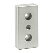 40 Series 3 Hole - Center Tap Base Plate - 40 mm x 80 mm with M10 Tap (40-2130)