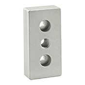 40 Series 3 Hole - Center Tap Base Plate - 40 mm x 80 mm with M12 Tap (40-2135)