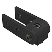 10 Series 90 Degree Right Angle Structural Pivot Assembly with Dual Straight Arms (4005-BLACK)