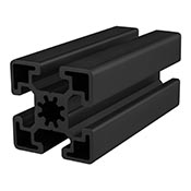 45 mm X 45 mm T-Slotted Profile - Four Open T-Slots (45-4545-BLACK-FB)
