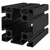 90 mm X 90 mm T-Slotted Profile - Eight Open T-Slots (45-9090-BLACK-FB)
