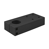15 Series 1.5 in Single Shaft Pre-Drilled Stanchion Mounting Plate (5475-BLACK)