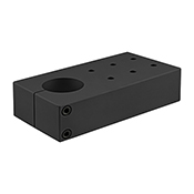15 Series 2 in Single Shaft Pre-Drilled Stanchion Mounting Plate (5525-BLACK)