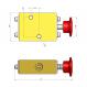 3 Way, Palm Button, Spring Return Control Valve with 1/4