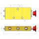 4 Way, Palm Button, Spring Return Control Valve with 1/2