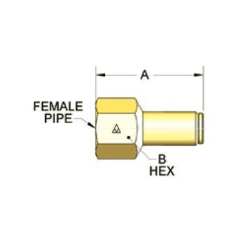 DOT, Connector, Female 3/8" (AQ66-DOT-6X2)