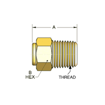 MTO-DOT, Connector, Male 5/32" (AQ68-DOT-5/32X4)