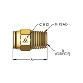 MAQ68-DOT Straight Male Connector (NPTF Thread)