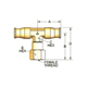 DOT, Tee, Swivel Female Branch (AQ77-DOTS-4X2)