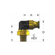 C-DOT Elbow Male, Swivel Push-In (PAQ69-DOTS-4X6)