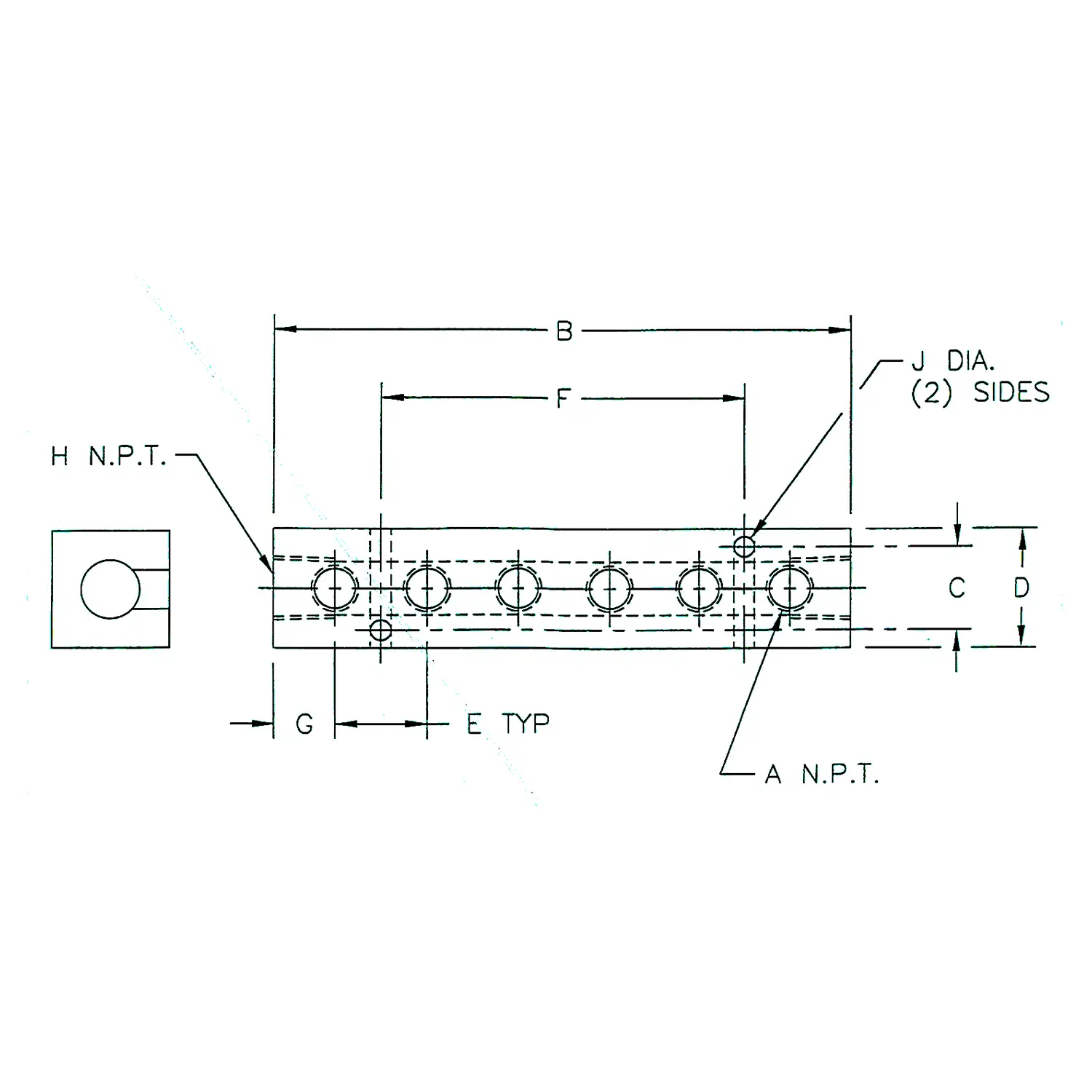 Alumi-Tec Manifold with 6 Ports