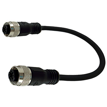 RP12 - M12/FM STRT/5 PIN, PVC, M12/FM STRT/5 PIN, 3M (RP12AFM050130C10-12AFM051A)