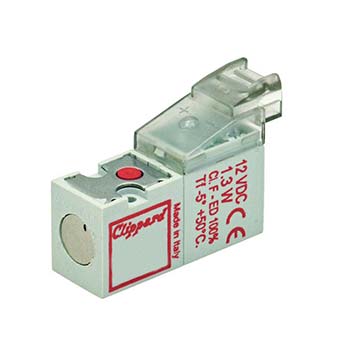 10 mm N-C 3-way Valve, Line Conn w/LED, 0.020