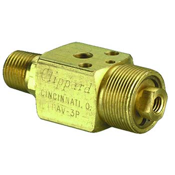 3-Way Air-Piloted N-C Poppet Valve, 1/8