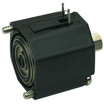 3-Way Elec Valve, Norm-Open, Board Mount, 1/8" Barb, 24 VDC (ESO-3B-24-2)