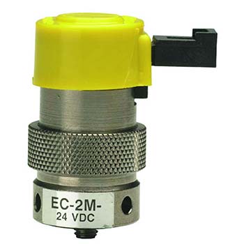 2-Way Elec. Valve, N-C, Manifold Mount, Pin Connector, 12 VDC (EC-2M-12-H)