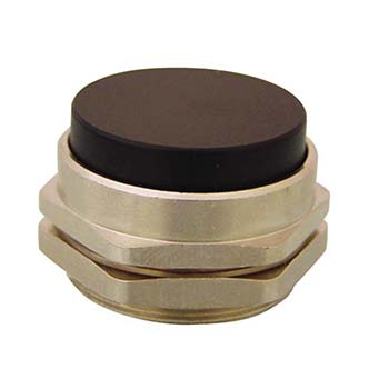 30 mm Extended Captivated Push Button, Yellow (Black shown) (PC-5E-YL)