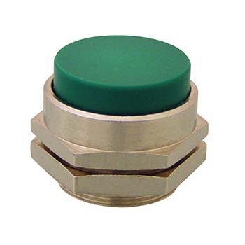22 mm Extended Captivated Push Button, Yellow (Green shown) (PC-4E-YL)
