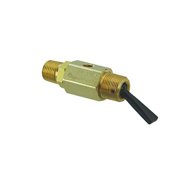 3-Way Toggle Valve, N-C, Momentary Open Toggle, Plastic Toggle, 1/8