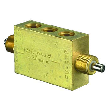4-Way Double Plunger Valve, Fully-Ported, 1/8