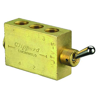 4-Way Toggle Valve, NP Steel Toggle, 1/8