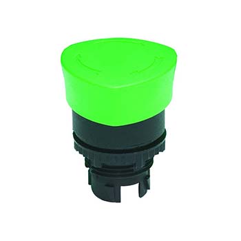 22 mm Auto Latch Mushroom, Green (P22-L3M-G)