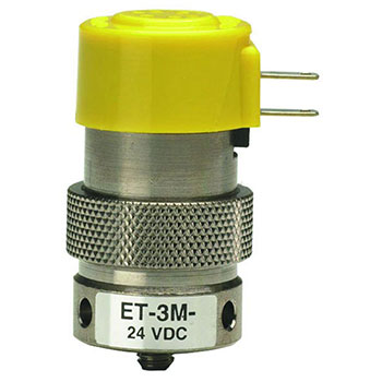 3-Way Elec. Valve, N-C, Manifold Mount, Spade Term., 24 VDC (ET-3M-24-H)