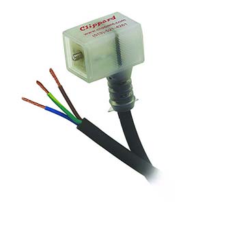 DIN Terminal with LED, Industrial Form, 6-24 Volts, 6' Cord (CC-ILL-P6)