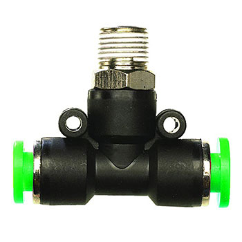 Push-Quick Branch "T", 6 mm, R1/4 (PQ-BT06M2-BLK)