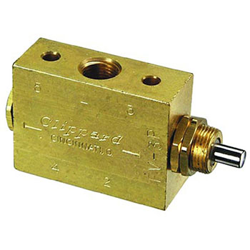 3-Way Spool Plunger Actuated Spring Return Valve, G1/8 (M-FV-3P)