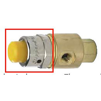 Captivated Push Button, Red (Yellow shown) (PC-2R)