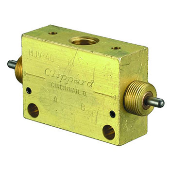 4-Way Valve, Double Stem, 1/8