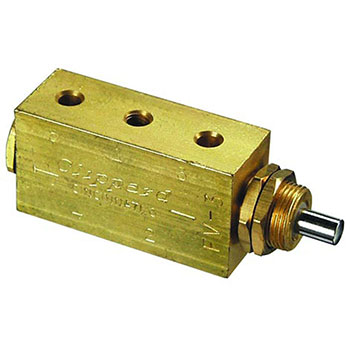 3-Way Spool Plunger Valve, Actuated Spring Return Valve, #10-32 (FV-3)