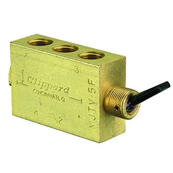 4-Way Toggle Valve, Plastic Toggle, 1/8