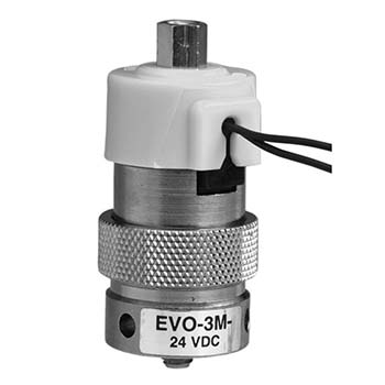 3-Way Elec. Valve, Manifold Mount, Wire Leads, 24 VDC (CR-EVO-3M-24)