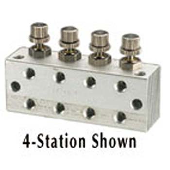 8-Station Block Flow Control, Meter Out with Knob (BFC-8AK)