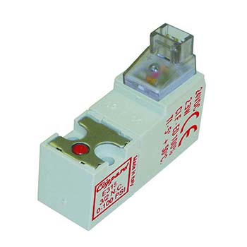 15 mm High Flow Valve, 90 Connector, 24 VDC (E215H-3L024)